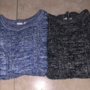 Set of 2 Fitted Cable-knit Gap Sweaters
